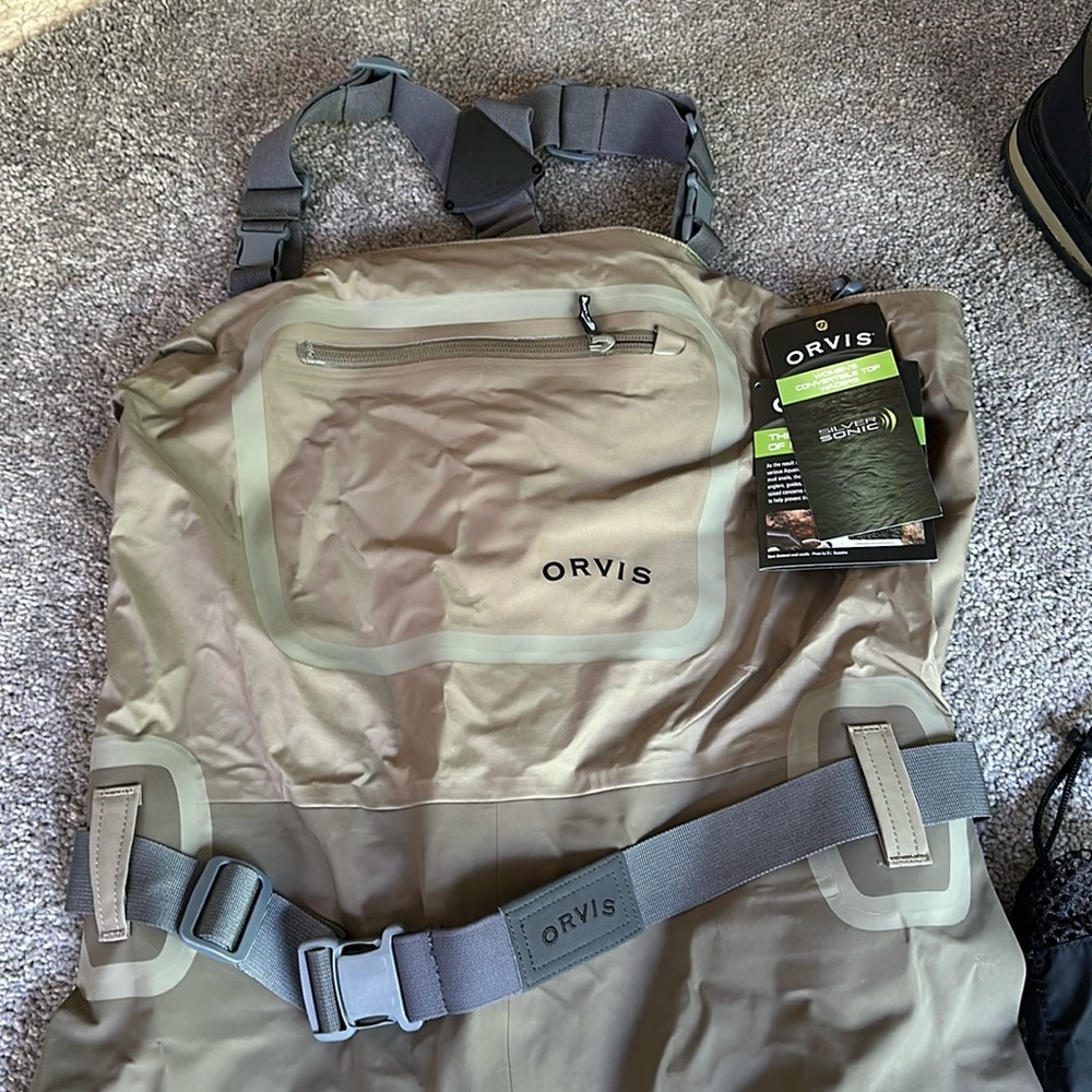 Orvis Silver Sonic Convertible Top Waders women’s Medium Tall